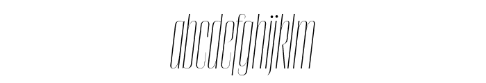 Cobertura 01 Thin Italic Font LOWERCASE