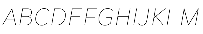 Cogito Ultralight Italic Font UPPERCASE