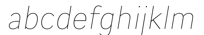 Cogito Ultralight Italic Font LOWERCASE