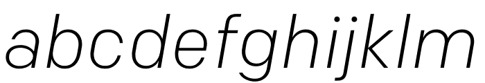 Colfax Light Italic Font LOWERCASE