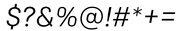 Colfax Regular Italic Font OTHER CHARS