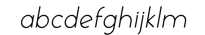 Colombia Regular Italic Font LOWERCASE