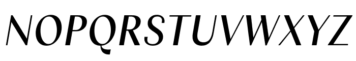Columbia Sans Display Medium Italic Font UPPERCASE