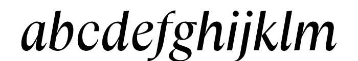 Columbia Sans Display Medium Italic Font LOWERCASE