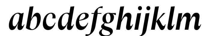 Columbia Sans Display SemiBold Italic Font LOWERCASE