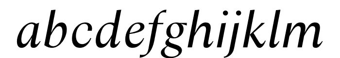 Columbia Sans Italic Font LOWERCASE