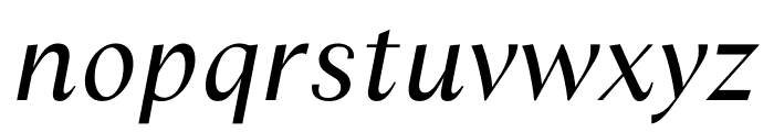 Columbia Sans Italic Font LOWERCASE