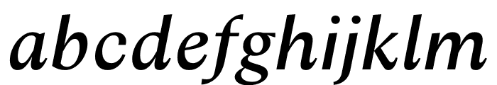 Columbia Sans Medium Italic Font LOWERCASE