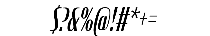 Condor Compressed Italic Font OTHER CHARS