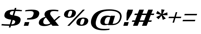 Condor Wide Bold Italic Font OTHER CHARS