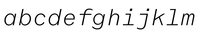 Coordinates Light Italic Font LOWERCASE