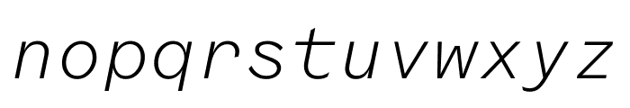 Coordinates Light Italic Font LOWERCASE