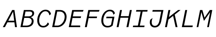 Coordinates Regular Italic Font UPPERCASE