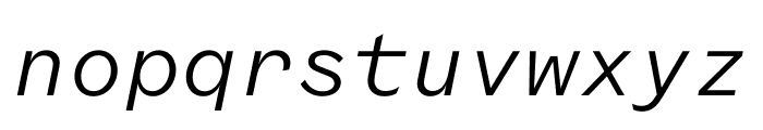 Coordinates Regular Italic Font LOWERCASE