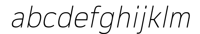 Corp ExtraLightOblique Font LOWERCASE