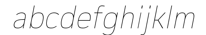 Corp ThinOblique Font LOWERCASE