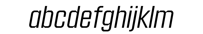 Countach Light Italic Font LOWERCASE