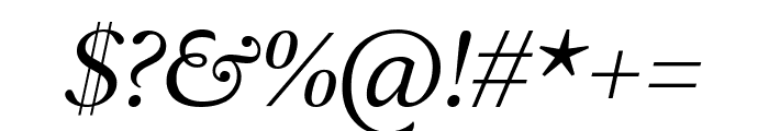 Custodia Normal Italic Font OTHER CHARS