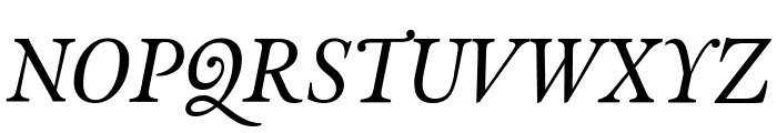 Custodia Normal Italic Font UPPERCASE