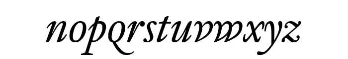 Custodia Normal Italic Font LOWERCASE