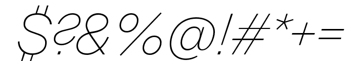 DazzedTRIAL ThinItalic Font OTHER CHARS