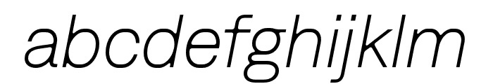DenimINKTRIAL LightItalic Font LOWERCASE