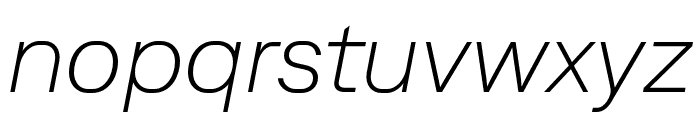 DenimWDTRIAL LightItalic Font LOWERCASE