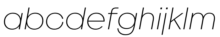 Dr Extra Light Italic Font LOWERCASE