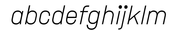 Dwight ExtraLightItalic Font LOWERCASE