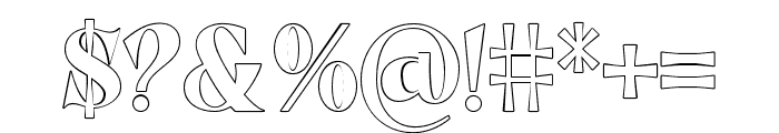 ED Black Orchid   Outline Font OTHER CHARS