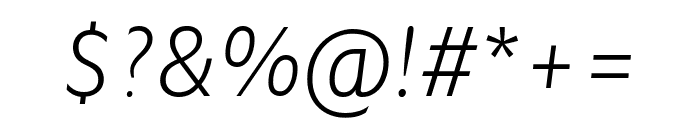 Edward Thin Italic Font OTHER CHARS
