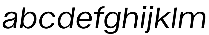 Ekstra RegularItalic Font LOWERCASE