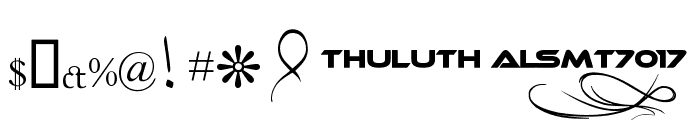 Elsawaf Thuluth Font OTHER CHARS