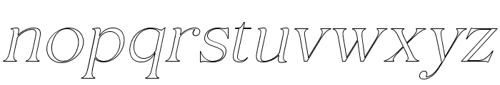 Etero   Outline Italic Font LOWERCASE