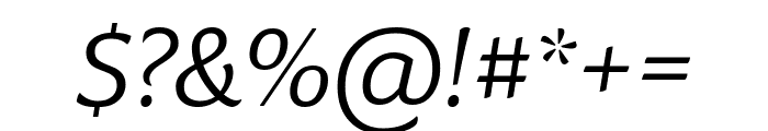 Eva LightItalic Font OTHER CHARS