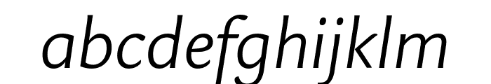 Eva LightItalic Font LOWERCASE