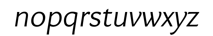 Eva LightItalic Font LOWERCASE