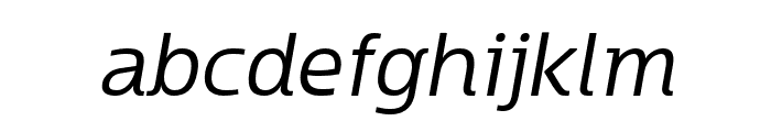 FC Ekaluck Light Italic Font LOWERCASE