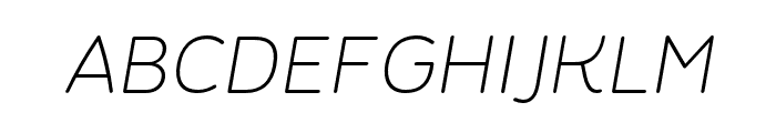 FC Home Thin Italic Font UPPERCASE