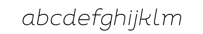 FC Home Thin Italic Font LOWERCASE