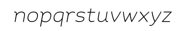 FC Home Thin Italic Font LOWERCASE