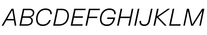 FKGrotesk LightItalic Font UPPERCASE