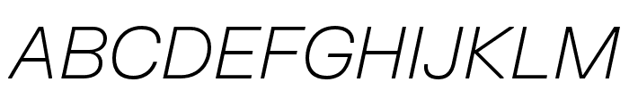 FKGrotesk ThinItalic Font UPPERCASE