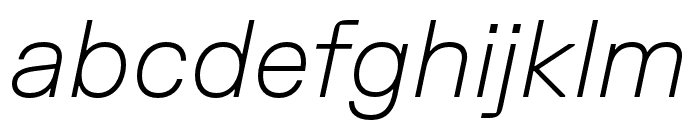 FKGrotesk ThinItalic Font LOWERCASE