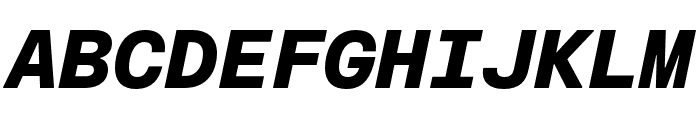 FKGroteskMono BlackItalic Font UPPERCASE