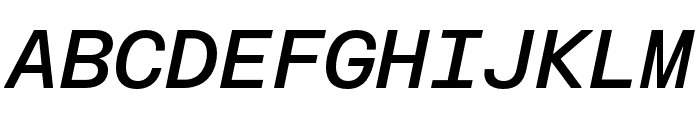 FKGroteskMono MediumItalic Font UPPERCASE