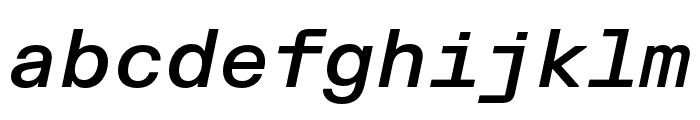 FKGroteskMono MediumItalic Font LOWERCASE