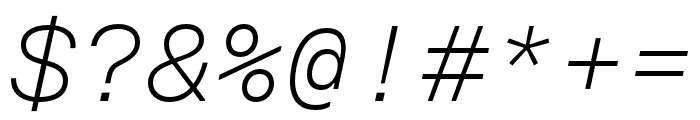 FKGroteskMono ThinItalic Font OTHER CHARS