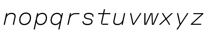 FKGroteskMono ThinItalic Font LOWERCASE