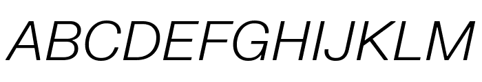 FKGroteskNeue LightItalic Font UPPERCASE